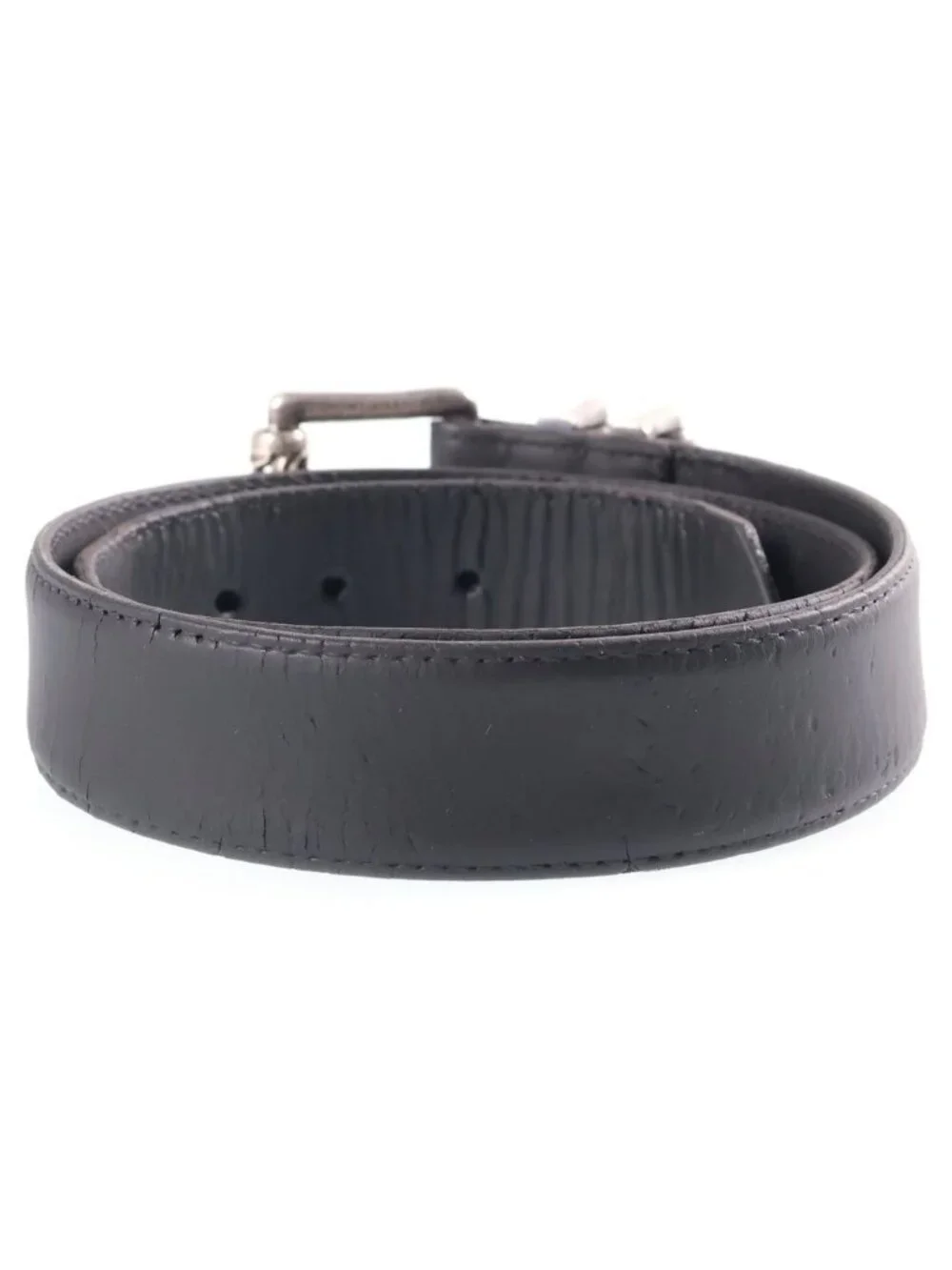 Chrome Hearts Blt Roller Buckle Leather Belt Silver